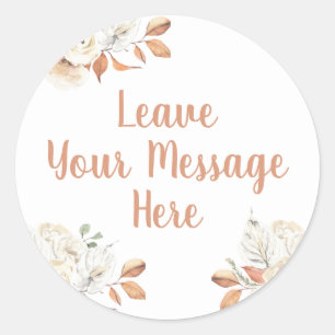 Orange Pumpkin Birthday Love Your Message Here Classic Round Sticker