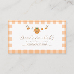 Orange Pumpkin Books for Baby Enclosure Card 3.5x2