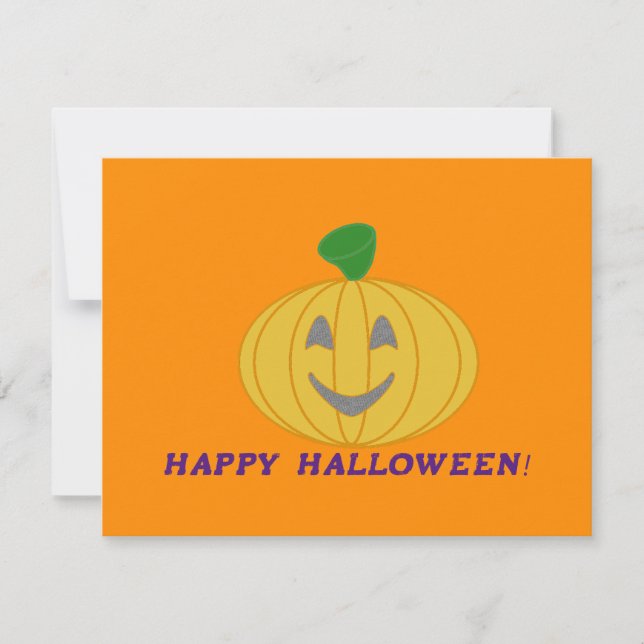 Orange Pumpkin Card (Front)