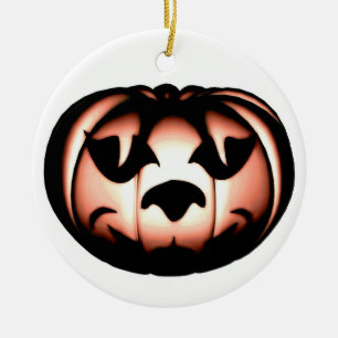 Orange Pumpkin Ceramic Tree Decoration