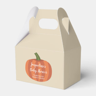 Orange Pumpkin Fall Baby Shower Favour Box