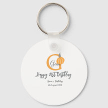 Orange pumpkin fall birthday 21st grey pastel fall