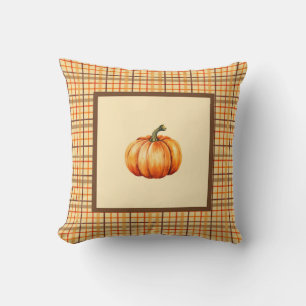 Orange Pumpkin Farmhouse Autumn Accent for Her Cushion