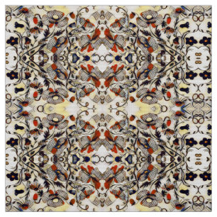 Orange Pumpkin Floral Fabric