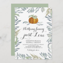 Orange Pumpkin Greenery Nothing Fancy Love