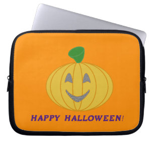 Orange Pumpkin Laptop Sleeve