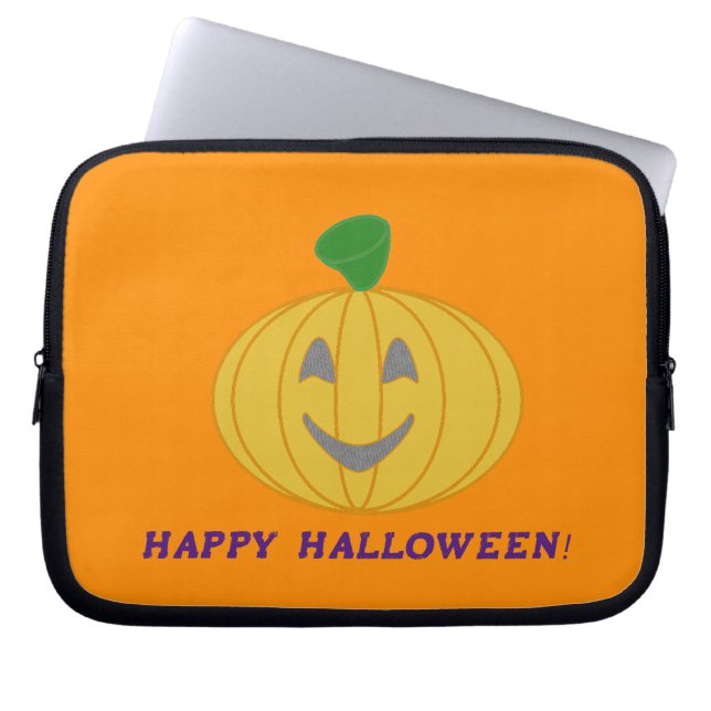 Orange Pumpkin  Laptop Sleeve (Front)