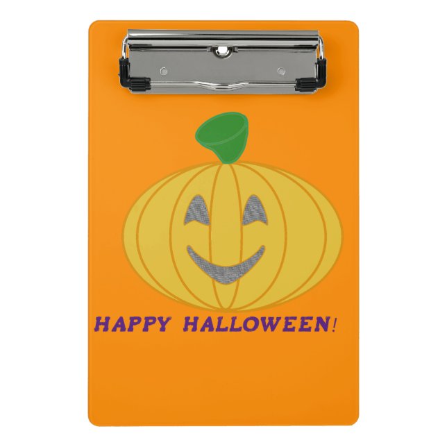 Orange Pumpkin Mini Clipboard (Front)
