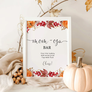 Orange pumpkin mom-osa bar  poster