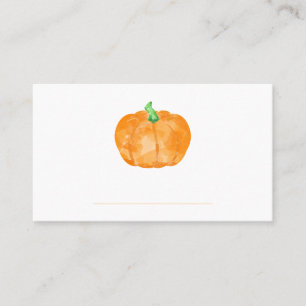 Orange Pumpkin Place Card for Thanksgiving