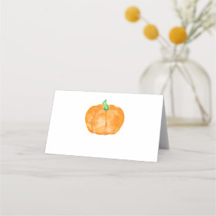 Orange Pumpkin Place Card for Thanskgiving & Fall