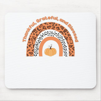 Orange pumpkin thankful mouse pad, desk mat mouse mat