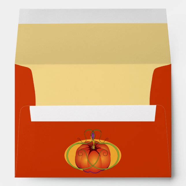 Orange Pumpkin Thanksgiving Envelopes (Back (Bottom))
