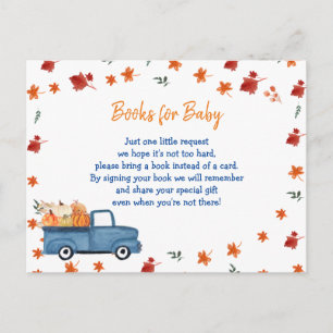 Orange Pumpkin Truck Baby Books insert card