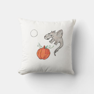 Orange Pumpkin with Dragon Cushion