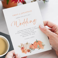 Orange Pumpkins Autumn Florals Wedding