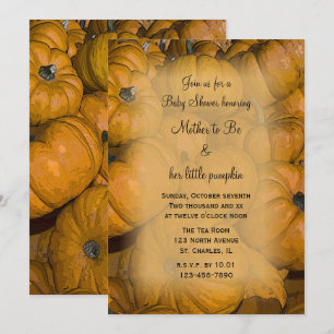 Orange Pumpkins Baby Shower Invitation