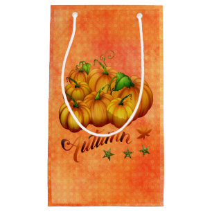 Orange Pumpkins Small Gift Bag