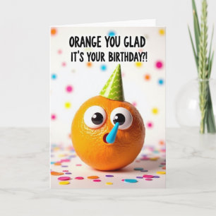 Orange Pun Birthday Card