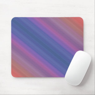 Orange Purple and Blue Diagonal Stripes Pattern Mouse Mat
