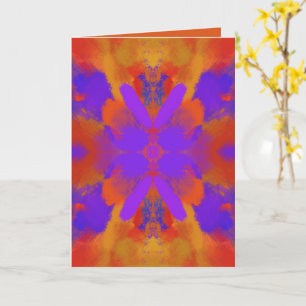 Orange Purple And Red Abstract Graphic Art Design Card
