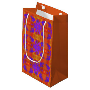 Orange Purple And Red Abstract Graphic Art Design Small Gift Bag