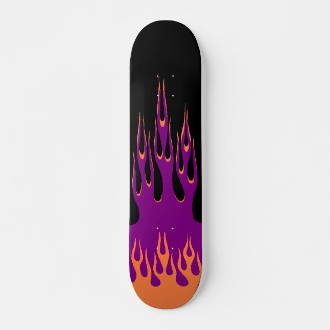 Orange Purple Burn Skateboard (Front)