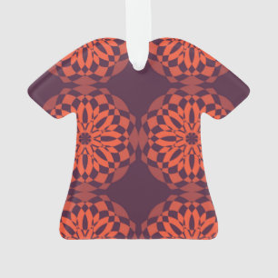 Orange purple cool, unique, trendy flower abstract ornament