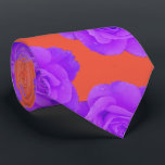 Orange Purple Floral Rose Modern Gift Favor Tie<br><div class="desc">Designed with cool orange purple floral patterns that makes a great gift or party favor for birthdays, weddings, wedding anniversary or any events or celebrations!</div>