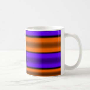 Orange & Purple Horizontal Stripes Coffee Mug