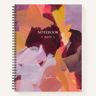 Orange & Purple | Modern Abstract Art Personalised Notebook