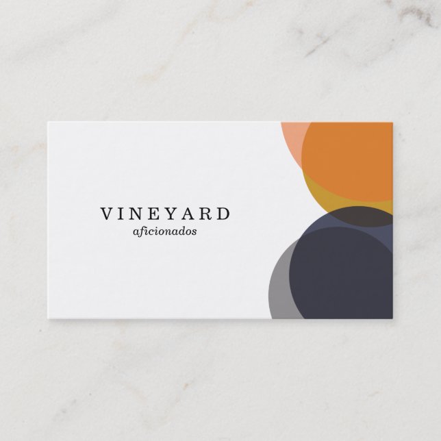 Orange Purple Overlap Business Card (Front)