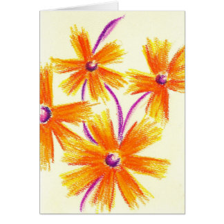 Orange Purple Pastel Flowers