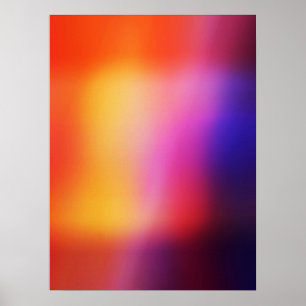 Orange Purple Yellow & Pink Abstract Glow #2 Poster