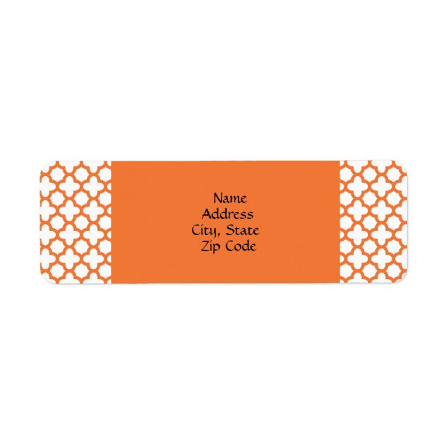 Orange Quatrefoil Pattern (Front)