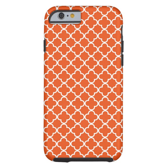 Orange Quatrefoil Pattern Case-Mate iPhone Case (Back)