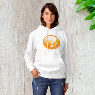 Orange Question Mark Bold Modern Symbol Hoodie