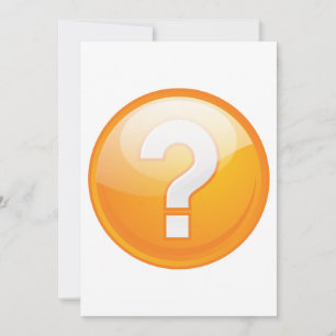 Orange Question Mark Bold Modern Symbol Invitation