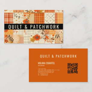 Orange Quilt Patchwork Handmade Clothing Business Card