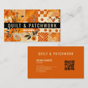 Orange Quilt Patchwork Handmade Clothing Business Card