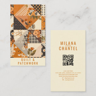 Orange Quilt Patchwork Handmade Clothing Business Card