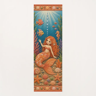 Orange Quilty Mermaid Yoga Mat