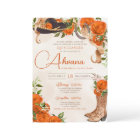 Orange Quinceanera Vintage Charro Western Rose