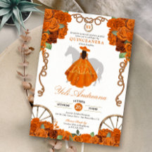Orange Quinceanera Western Charro 