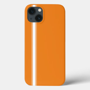 Orange Racing Stripe iPhone 13 Case