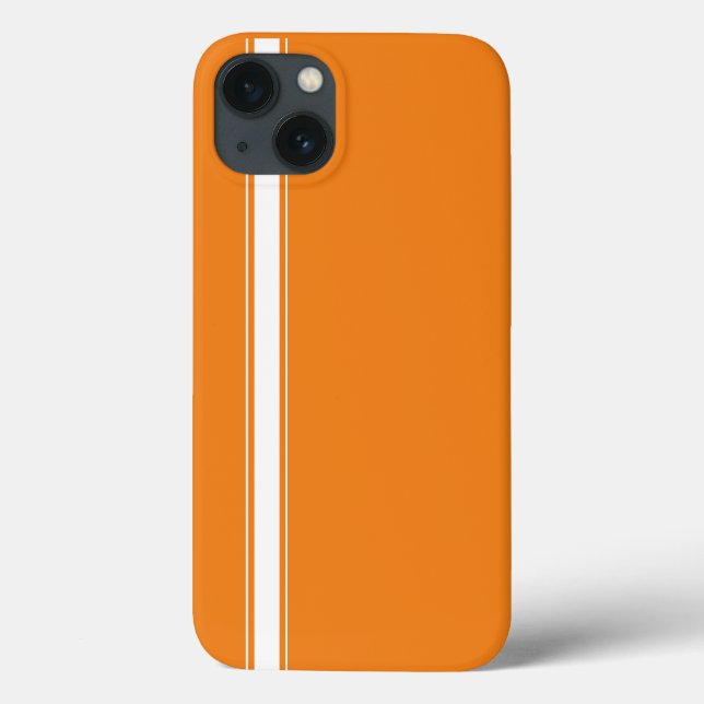 Orange Racing Stripe Case-Mate iPhone Case (Back)