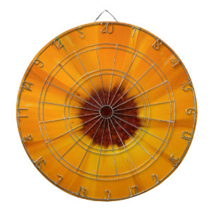 Orange Rain Daisy Dart Board