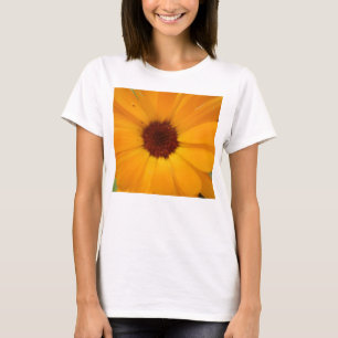 Orange Rain Daisy Ladies T Shirt