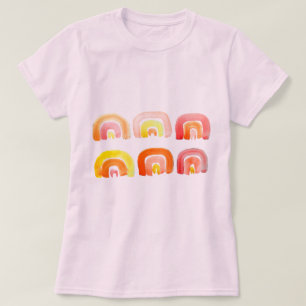 Orange rainbow cute retro art T-Shirt