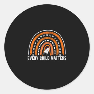 Orange Rainbow Every Child Matters Orange Day Classic Round Sticker